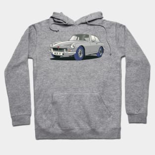 MGB GT Vintage Car in Grey Hoodie